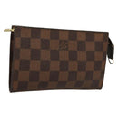 LOUIS VUITTON Damier Ebene Marais Pouch LV Auth 134399-1