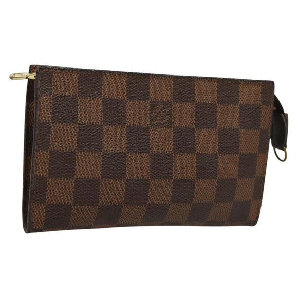 LOUIS VUITTON Damier Ebene Marais Pouch LV Auth 134399