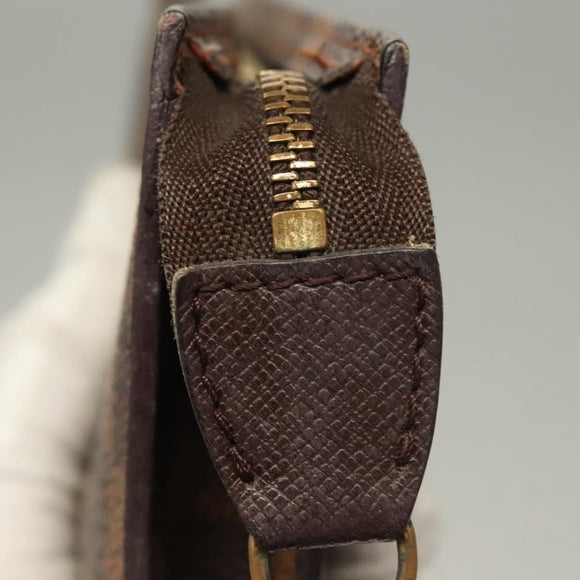 LOUIS VUITTON Damier Ebene Marais Pouch LV Auth 134399