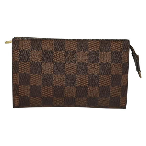 LOUIS VUITTON Damier Ebene Marais Pouch LV Auth 134399
