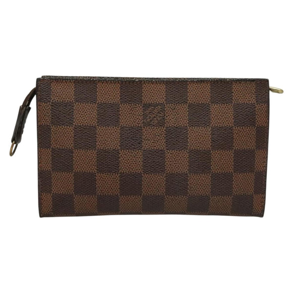 LOUIS VUITTON Damier Ebene Marais Pouch LV Auth 134399