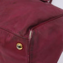 PRADA Hand Bag Nylon Pink Gold Auth 134403-10