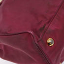 PRADA Hand Bag Nylon Pink Gold Auth 134403-15