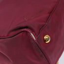 PRADA Hand Bag Nylon Pink Gold Auth 134403-13