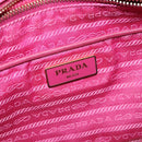 PRADA Hand Bag Nylon Pink Gold Auth 134403-18