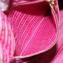 PRADA Hand Bag Nylon Pink Gold Auth 134403-24