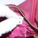 PRADA Hand Bag Nylon Pink Gold Auth 134403-25
