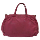 PRADA Hand Bag Nylon Pink Gold Auth 134403-2
