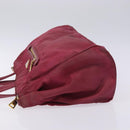 PRADA Hand Bag Nylon Pink Gold Auth 134403-4