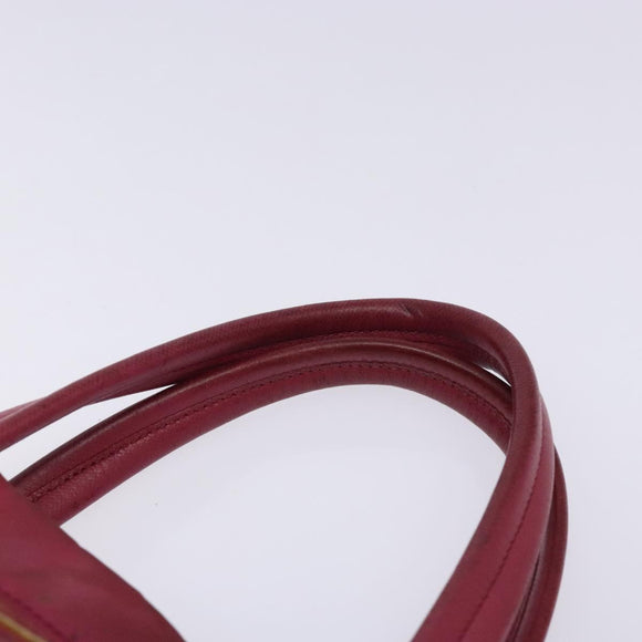 PRADA Hand Bag Nylon Pink Gold Auth 134403