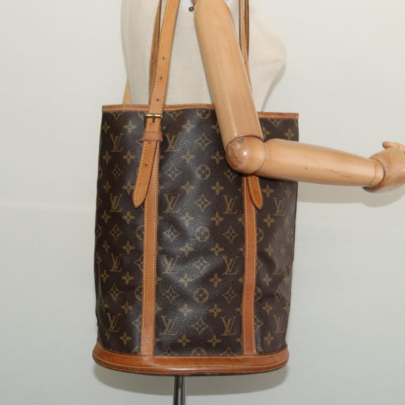 LOUIS VUITTON Monogram Bucket GM Shoulder Bag M42236 LV Auth 134411
