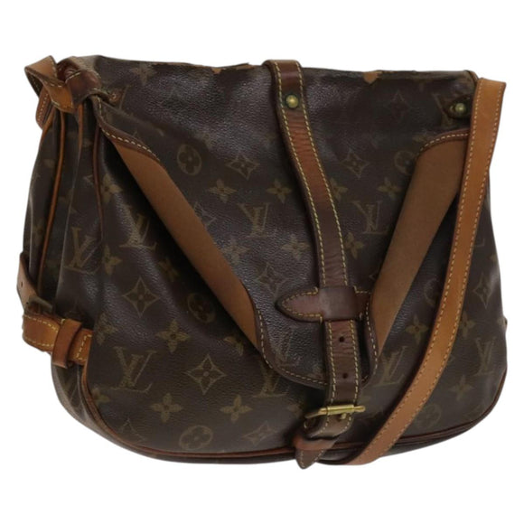 LOUIS VUITTON Monogram Saumur 30 Shoulder Bag M42256 LV Auth 134413