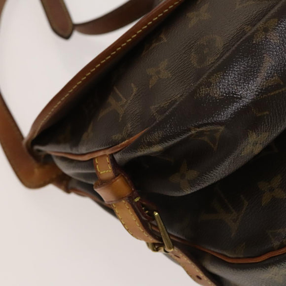LOUIS VUITTON Monogram Saumur 30 Shoulder Bag M42256 LV Auth 134413