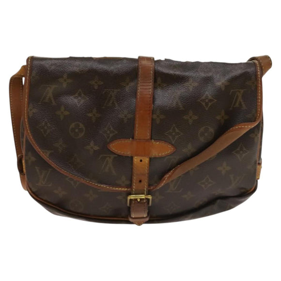 LOUIS VUITTON Monogram Saumur 30 Shoulder Bag M42256 LV Auth 134413
