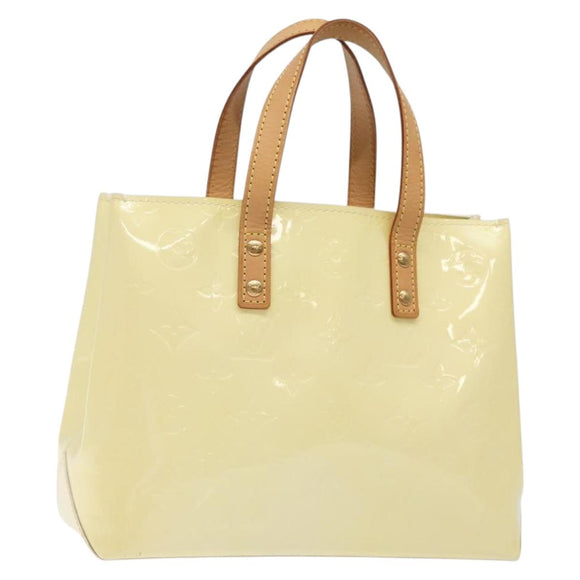 LOUIS VUITTON Monogram Vernis Reade PM Hand Bag Perle M91336 LV Auth 134419