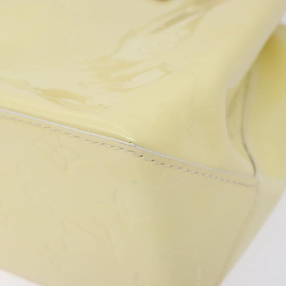 LOUIS VUITTON Monogram Vernis Reade PM Hand Bag Perle M91336 LV Auth 134419