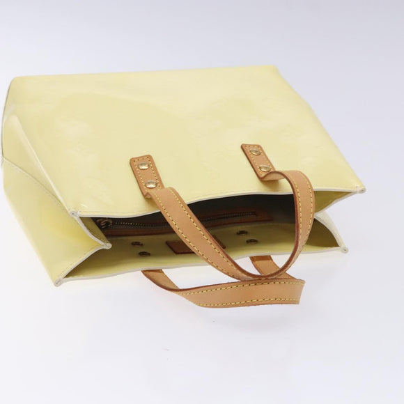 LOUIS VUITTON Monogram Vernis Reade PM Hand Bag Perle M91336 LV Auth 134419