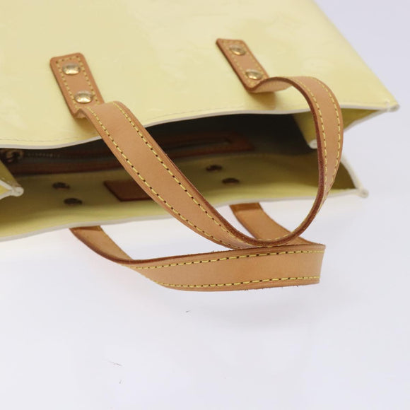 LOUIS VUITTON Monogram Vernis Reade PM Hand Bag Perle M91336 LV Auth 134419