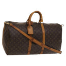LOUIS VUITTON Monogram Keepall Bandouliere 55 Boston Bag M41414 LV Auth 134424-1