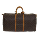 LOUIS VUITTON Monogram Keepall Bandouliere 55 Boston Bag M41414 LV Auth 134424-2