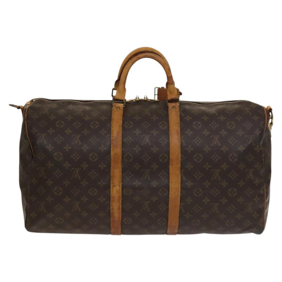 LOUIS VUITTON Monogram Keepall Bandouliere 55 Boston Bag M41414 LV Auth 134424