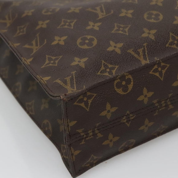 LOUIS VUITTON Monogram Sac Plat Hand Bag M51140 LV Auth 134426