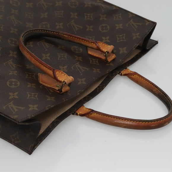 LOUIS VUITTON Monogram Sac Plat Hand Bag M51140 LV Auth 134426