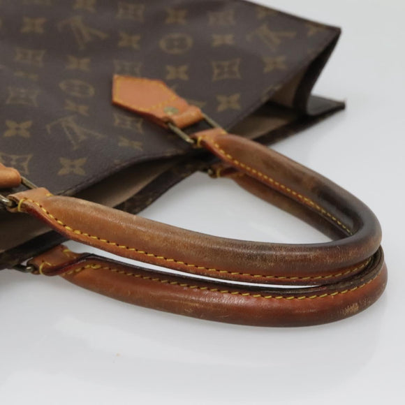 LOUIS VUITTON Monogram Sac Plat Hand Bag M51140 LV Auth 134426