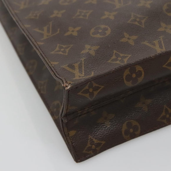 LOUIS VUITTON Monogram Sac Plat Hand Bag M51140 LV Auth 134427