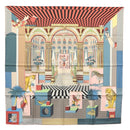 HERMES Carre 90 Scarf ""GRAND THEATRE NOUVEAU"" Silk Red Auth 134429M-1