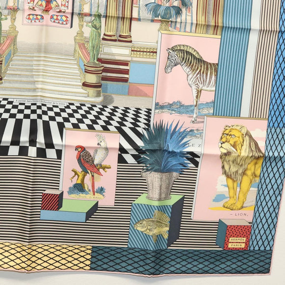 HERMES Carre 90 Scarf ""GRAND THEATRE NOUVEAU"" Silk Red Auth 134429M