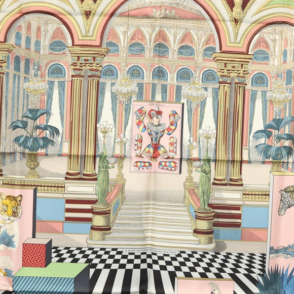 HERMES Carre 90 Scarf ""GRAND THEATRE NOUVEAU"" Silk Red Auth 134429M