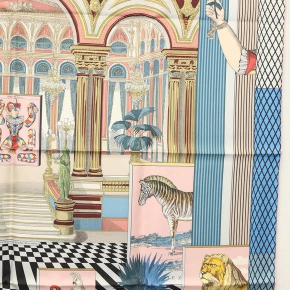 HERMES Carre 90 Scarf ""GRAND THEATRE NOUVEAU"" Silk Red Auth 134429M