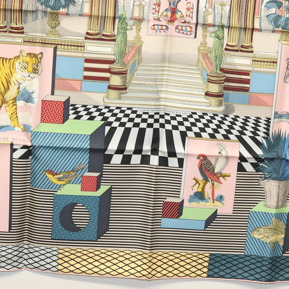 HERMES Carre 90 Scarf ""GRAND THEATRE NOUVEAU"" Silk Red Auth 134429M