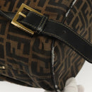 FENDI Zucca Canvas Backpack Black Brown Auth 134435-17