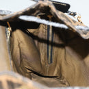 FENDI Zucca Canvas Backpack Black Brown Auth 134435-24