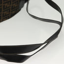 FENDI Zucca Canvas Backpack Black Brown Auth 134435-8