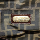 FENDI Straw Bag Hand Bag Raffia Brown Gold Auth 134439V-19