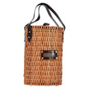 FENDI Stro Tas Handtas Raffia Bruin Goud Auth 134439V-1