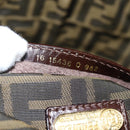 FENDI Straw Bag Hand Bag Raffia Brown Gold Auth 134439V-12