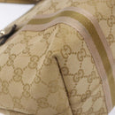 GUCCI GG Canvas Sherry Line Tote Bag Beige 137396 Auth 134445-14