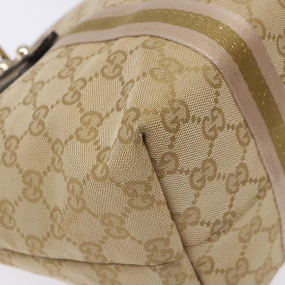 GUCCI GG Canvas Sherry Line Tote Bag Beige 137396 Auth 134445
