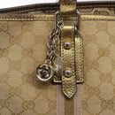 GUCCI GG Canvas Sherry Line Tote Bag Beige 137396 Auth 134445-10