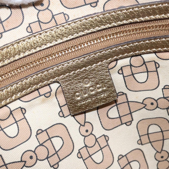 GUCCI GG Canvas Sherry Line Tote Bag Beige 137396 Auth 134445