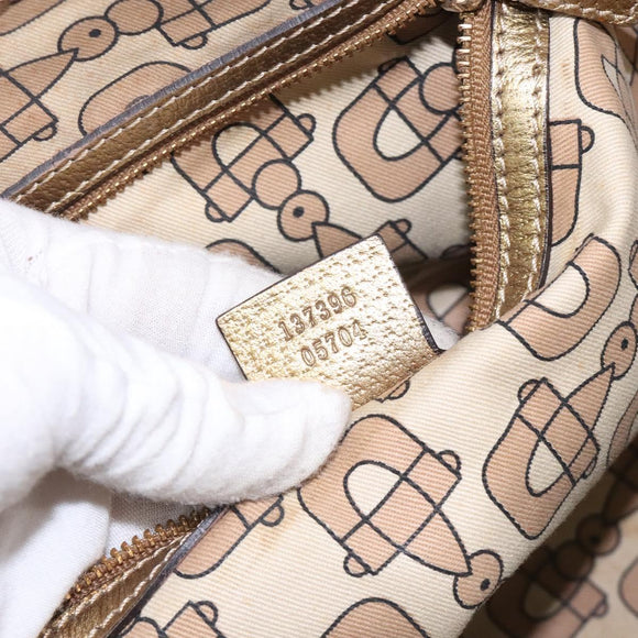 GUCCI GG Canvas Sherry Line Tote Bag Beige 137396 Auth 134445