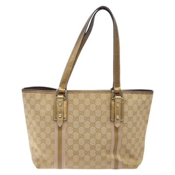 GUCCI GG Canvas Sherry Line Tote Bag Beige 137396 Auth 134445 - 0
