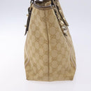GUCCI GG Canvas Sherry Line Tote Bag Beige 137396 Auth 134445-3