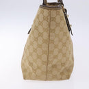 GUCCI GG Canvas Sherry Line Tote Bag Beige 137396 Auth 134445-4