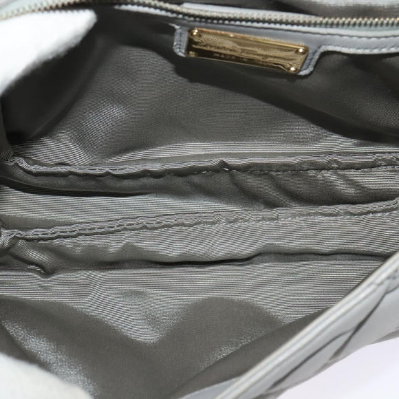 Salvatore Ferragamo Chain Vala Shoulder Bag Leather Gray Gold Auth 134452