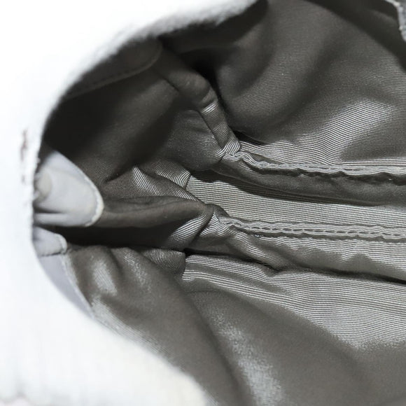 Salvatore Ferragamo Chain Vala Shoulder Bag Leather Gray Gold Auth 134452